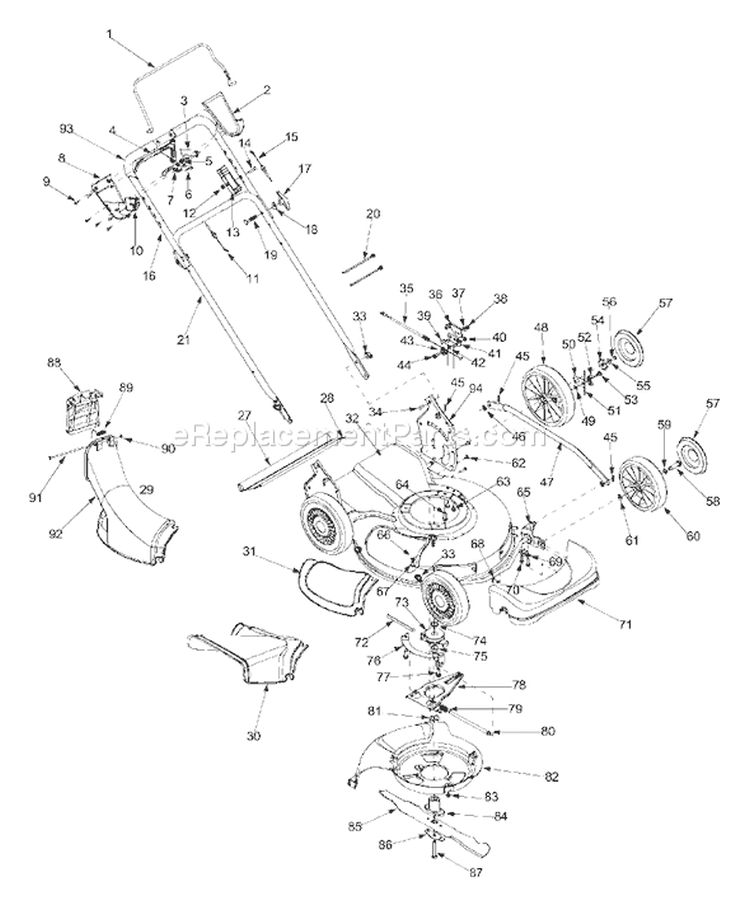 Page A Diagram and Parts List for 12A-979L402 2002 Yard Man Lawn Mower